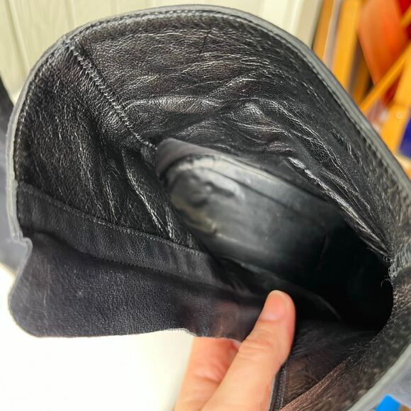 VTG Clergerie Paris Black Suede Platform Ankle Boots Women’s SZ 7.5–8 France - Picture 4 of 11